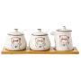 Mini Spice Jars Japanese-style hand-painted seasoning box set home kitchen three-piece