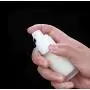3PCS 30ml/1oz Leere Gefrorene Glas Lotion Flasche Kosmetik Behälter Lagerbehälter Glasflasche mit Golddeckel für Serum Emulsion Creme Ätherisches Öl (Farbe wie Bild)
