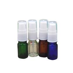 TOPWEL 5ml/10ml Empty Refillable Glass Cream Lotion Pump Bottle-Pack of 6 (5ML, Green)