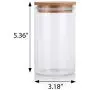 16 oz Premium Borosilikat Glasbehälter mit Bambus-Silikon-Dichtung (4er-Set) + Etiketten