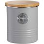 Typhoon Living Airtight Sugar Storage Canister with Bamboo Lid, Grey, 1 Litre
