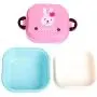 Küchen-Lebensmittelbehälter, luftdichte Lebensmittelbehälter, neue niedliche Cartoon-Lunchbox, Speisenbehälter, tragbar, Bento-Löffel, Schule (Farbe: Rosa)
