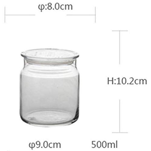 500ml, 700ml Glass Bottle Modern Snacks Candy Plate Glass Candy Jar Creative Candy Storage Cans With Lid European Storage Tank Creative Sugar Cans Crystal Storage Tank Ornaments (Size : S)