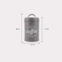 Cwg 3Pcs/Set Tea Sugar and Coffee Airtight Storage Canister Jars with Lids-grey