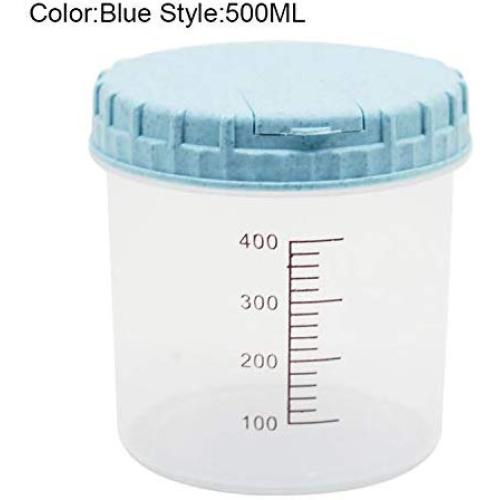 300/500/700/1100/1800 Ml Plastic Transparent Food Storage Jar Round Sealed Tank Cereal Containers,500Ml