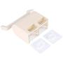 Seasoning Box Sticking Hanging Spice Racks Rotary Pepper Sugar Jar with Cover for Kitchen Condiment Storage (2 Layers)(Beige)