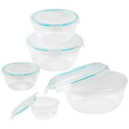 Ensemble de Récipients de Conservation en Plastique Transparent Snapware, 10 Pièces Ensemble de Récipients de Conservation en Plastique Transparent Snapware, 10 Pièces