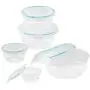 Ensemble de Récipients de Conservation en Plastique Transparent Snapware, 10 Pièces Ensemble de Récipients de Conservation en Plastique Transparent Snapware, 10 Pièces
