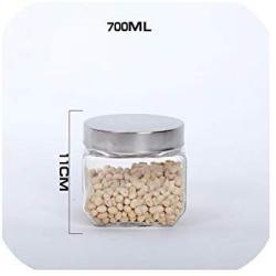 Lead Free Food Glass Jars Miscellaneous Grains Sealed Cans Storage Tanks Piggy Bank Kitchen Storage Jars Transparent Bottles,700Ml