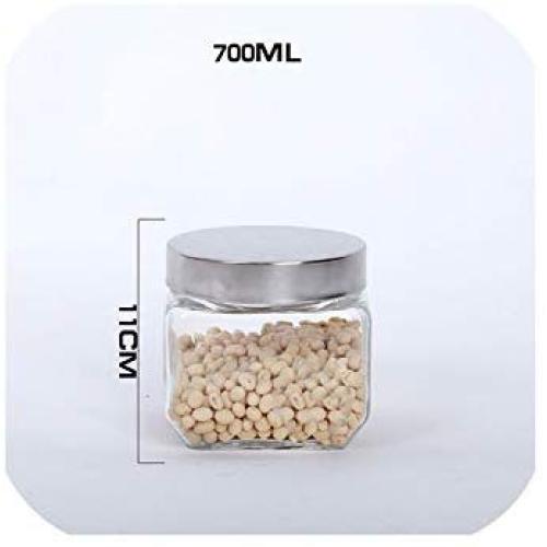 Lead Free Food Glass Jars Miscellaneous Grains Sealed Cans Storage Tanks Piggy Bank Kitchen Storage Jars Transparent Bottles,700Ml
