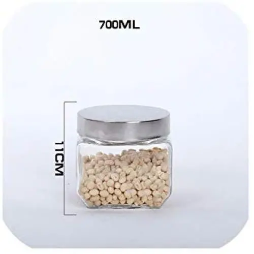 Lead Free Food Glass Jars Miscellaneous Grains Sealed Cans Storage Tanks Piggy Bank Kitchen Storage Jars Transparent Bottles,700Ml