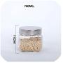 Lead Free Food Glass Jars Miscellaneous Grains Sealed Cans Storage Tanks Piggy Bank Kitchen Storage Jars Transparent Bottles,700Ml