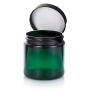 4 oz Green Plastic Jar with Black Foam Lined Air Tight Lid (12 Pack) + Spatulas