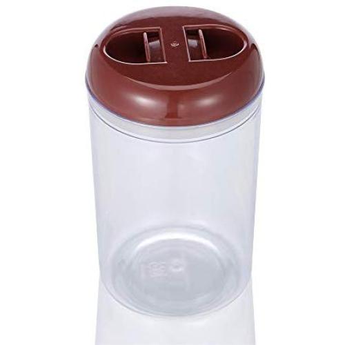 Coffee Beans Sealed Cans Plastic Round Sealed Cans Fruit Powder Box Transparent Storage Tank Sealed Jar Coffee Bean Sealed Can For Cookie Candy Sugar Spice Kitchen Storage