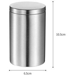 LinSHdi426 Cylindrical Stainless Steel Cigarette Casear,Tea Canister Sealed, Cigarettes Storage Box for Outdoor or Travel