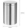 Zylindrische Edelstahl Zigarettenbox, Teebehälter mit Verschluss, Aufbewahrungsbox für Outdoor oder Reisen