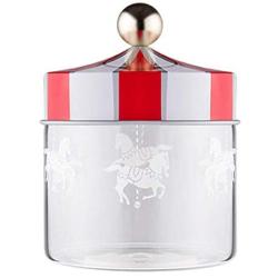 Glass Carousel Storage Jar Seal Can Canister with Lid, Kitchen Glassware Food Beverage Preserving Container Serving Candy, Cookie, Rice, Spice, Milk Powder, Sugar, Nuts, Tea, Container (S)