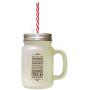 Brown Pray Peace Sleeping He Will Bring Us Goodness Light Frosted Glass Mason Jar With Straw