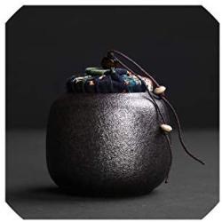 Black blue stone Terracotta tea, pots ceramics sealed cans tea cans small pots cloth dried fruit storage cans,Light Grey