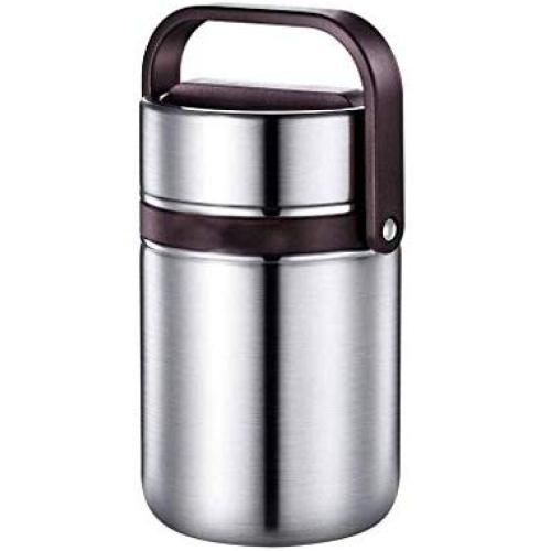 Lcxliga Stainless Steel Double-Wall Vacuum Food Container-Multi-Layer Insulated Thermal Insulation Food Container Storage Carrier Keep Warm 12 Hours