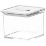 HOMELUNY Set of 4 Clear Crisper Airtight Plastic Food Jars Food Storage Refrigerator Airtight Crisper 500ml for Candy, Cookie, Rice, Sugar,Flour,Snacks Keeping Food Dry & Fresh