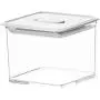 HOMELUNY Set of 4 Clear Crisper Airtight Plastic Food Jars Food Storage Refrigerator Airtight Crisper 500ml for Candy, Cookie, Rice, Sugar,Flour,Snacks Keeping Food Dry & Fresh