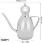 500ml Stainless Steel Olive Oil Bottle with Drip-Free Spout Kitchen Tools Food Jar Cruets Utensil Storage