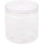XISAOK Clear Strong PET Round Food Storage Container Jar Sealed Pot Can with Clear Lid
