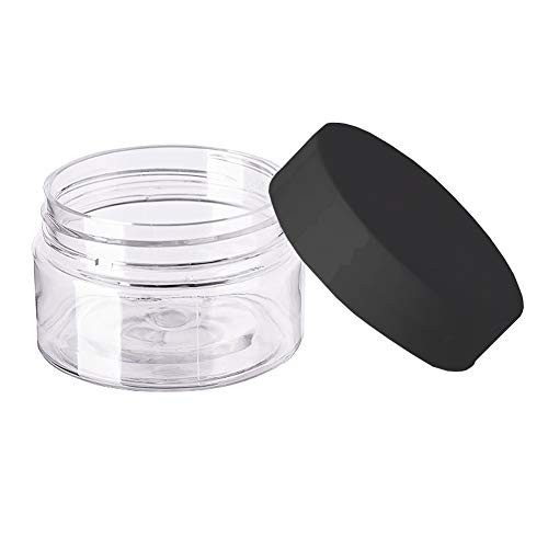 6PCS 120ML/4OZ Plastic Round Empty Cream Ointments Bottles With Black Lids Lotions Cosmetic Makeup Jars Containers Refillable Scrubs Creams Storage Pot for Crafts