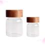 UPKOCH Round Glass Jar Sealed Food Canister Airtight Preservation Jar Food Storage Container for Loose Tea Coffee Bean Snack Spice Sugar Candy