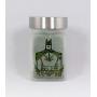 Stash Jar with Caped Hero Design - Airtight, Smell Resistant Etched Glass Herb Storage, 3" Tall x 2" Wide