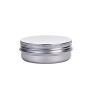 Fizz 2 Oz Aluminum Tins Cans Round Storage Jars Containers Screw Lids Metal Tins Travel Tins Cosmetic Refillable Containers,Pack of 18(Silver)