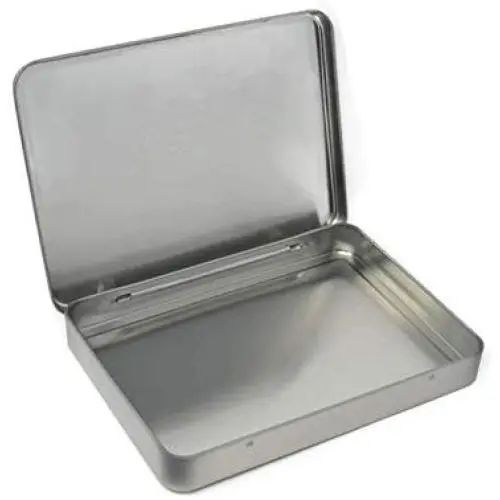 (5 Pièces) Boîte en Tin, Grande (7,25 (5 Pièces) Boîte en Tin, Grande (7,25