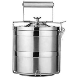Stackable Layer Stainless Food Storage Container Insulated Thermal - 2 Tier