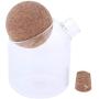 Food Storage Jar, Glass Kitchen Container Clear Transparent Coffee Tea Canisters with Cork Topper - 500ml