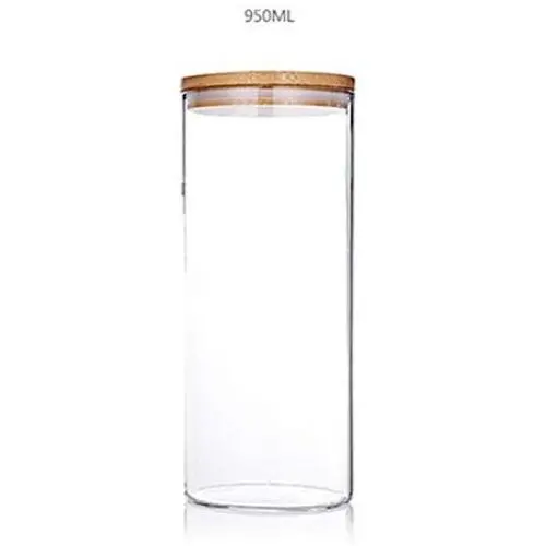 Bouteilles de Rangement en Verre XHHOME Large Bouche avec Couvercle en Bambou pour Thé, Café, Noix, Aliments, Boîtes de Rangement de Cuisine (950ML) Bouteilles de Rangement en Verre XHHOME Large Bouche avec Couvercle en Bambou pour Thé, Café, Noix, Aliments, Boîtes de Rangement de Cuisine (950ML)