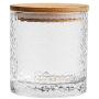 Glass Storage Jar, High Borosilicate Glass, Airtight Sealing Ring, Preserving Jars for Tea Coffee Herb Spices Sugar and More (8x8.5cm/250ml)