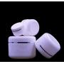 6Pcs Empty Refillable Travel Cosmetic Cream bottles - PP Plastic White Sample Packing Makeup Face Cream Eye Cream Ointment Storage Container Vial Jar Pot(50g/1.7oz)