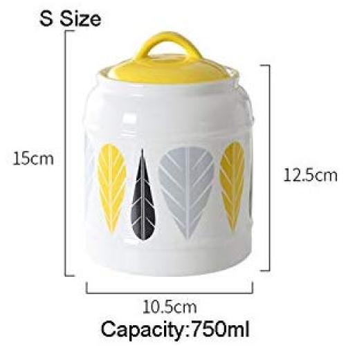 Creative Ceramic Tea Cans High Capacity Sealed Canister Milk Powder Candy Coffee Beans Storage Jars Seasoning Spice Tea Cans,D1 S Size