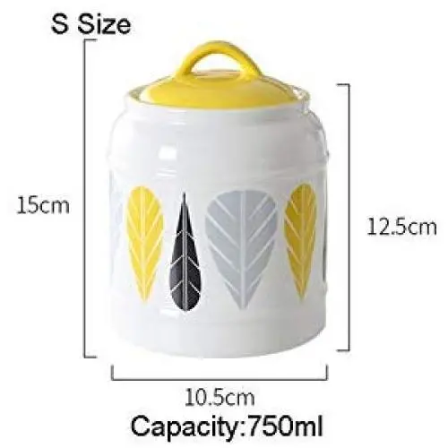 Bouteilles en céramique créatives de grande capacité, boîtes d'encas hermétiques pour lait en poudre, bonbons, café, grains, épices, thé, taille D1 S Bouteilles en céramique créatives de grande capacité, boîtes d'encas hermétiques pour lait en poudre, bonbons, café, grains, épices, thé, taille D1 S