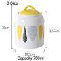 Creative Ceramic Tea Cans High Capacity Sealed Canister Milk Powder Candy Coffee Beans Storage Jars Seasoning Spice Tea Cans,D1 S Size