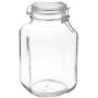 Bormioli Rocco Fido Square Clear Jar, 101.50-Ounce