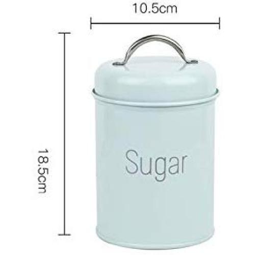 2019 New Food Storage Jars for Snack Tank Container Eating with Lid Bottle Coffee Tea Candy Kitchen Cupboard Seal Canister,Blue Sugar