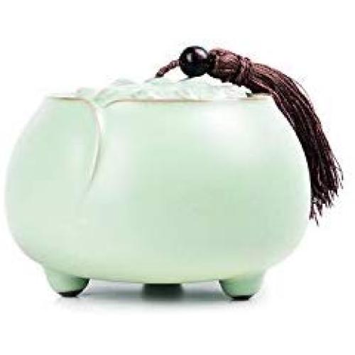 Lotus Ceramic Tea Box Green White Tea Coffee Sugar Storage Jar Spices Canister For Kitchen Food Containers Candy Bowl With Lid,Fenqingylls Small
