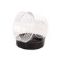GreatforU 12pack 20 Gram Small Clear Cosmetic Sample 20ml Empty Containers for Make-up Gifts, Eye-Shadow, Nails, Powder, Gems, Beads, Jewelry, Cream, 20g Pot Jars with BLACK Cap Lids, Free Spatulas
