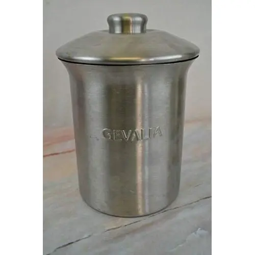 Gevalia Stainless Steel Canister Vonpok Made In China Strong Seal NEW Gevalia Stainless Steel Canister Vonpok Made In China Strong Seal NEW