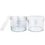 6 Stück 4oz/120g/120ml Acryl Dichtheit Behälter Gläser mit weißen Deckeln