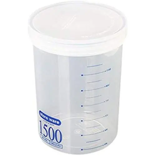 Plastic Organizer Container Storage Box For Transparent Food Canister Keep Fresh Jar (C)