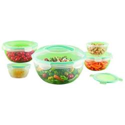 World Kitchen 1113706 884408026189 Snapware 10 Piece Airtight Plastic Food Storage Bowl Set, clear