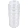 Beauticom 6 Pack(36 Pieces) 10G/10ML Empty Round Transparent Stackable Plastic Embellishment Bead Glitter Charm Craft Jars with Clear Lid